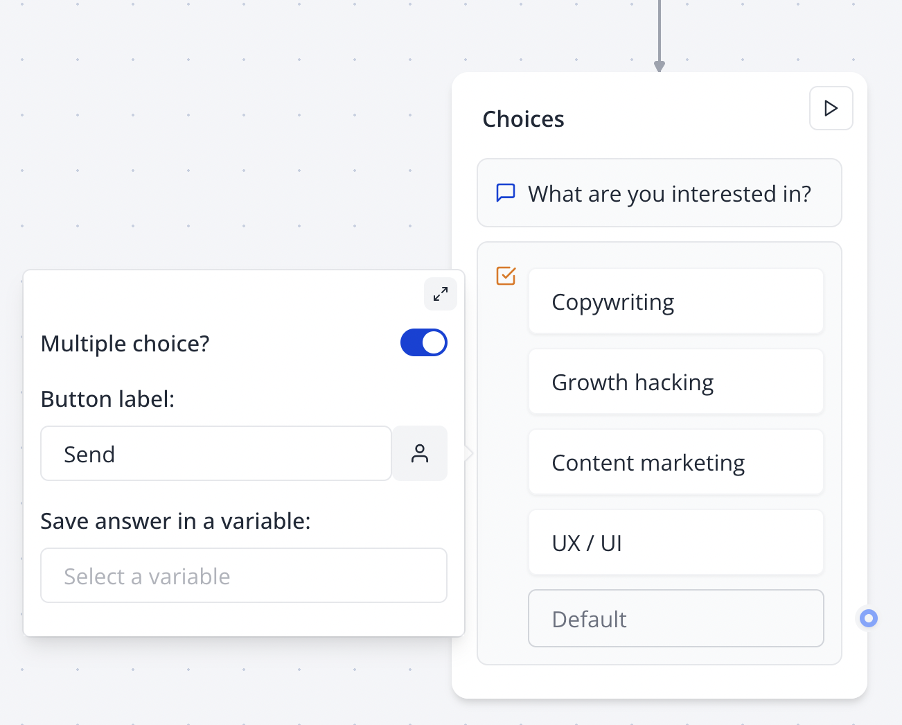 Multiple choices in flow